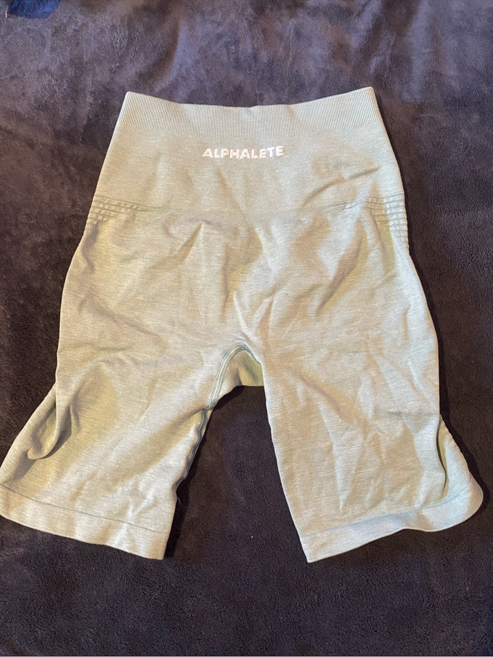 Alphalete Women's Sage Green High-Rise Bike Shorts